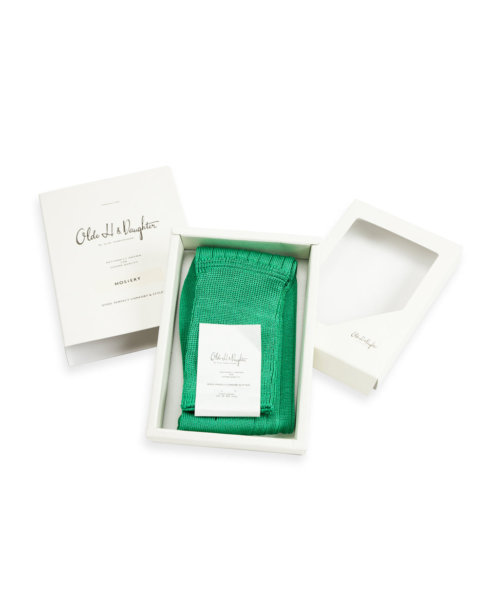 Olde H & Daughter Silk Rib Socks - Teal - Standard & Strange