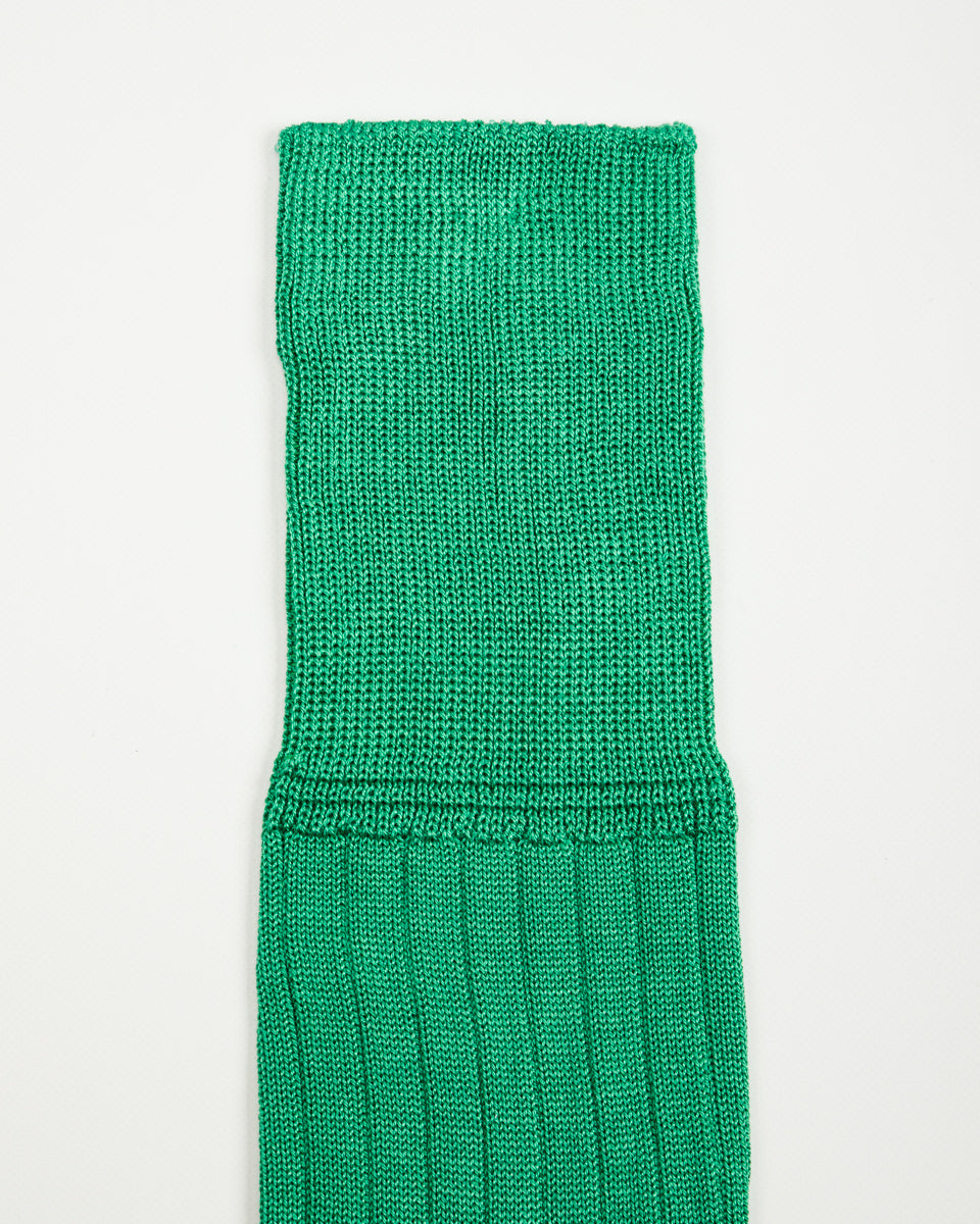 Olde H & Daughter Silk Rib Socks - Teal - Standard & Strange