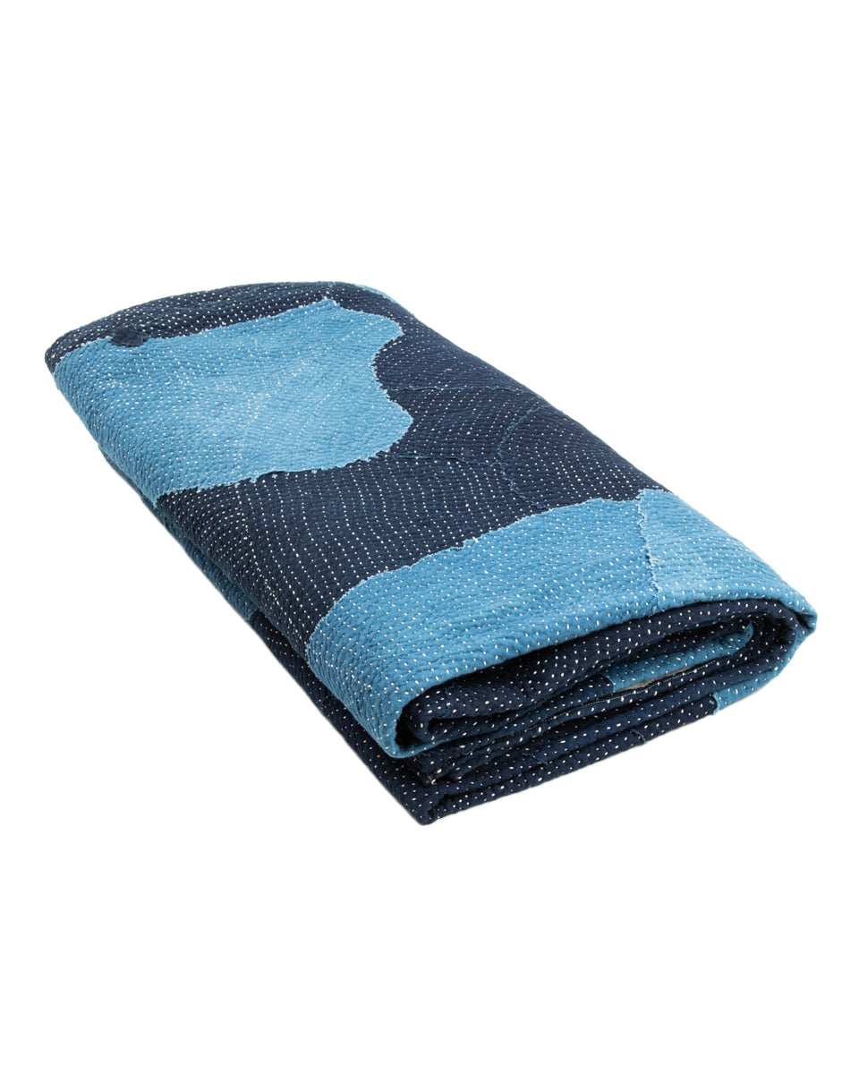 11.11 Indigo Kantha Quilt - Queen - Standard & Strange