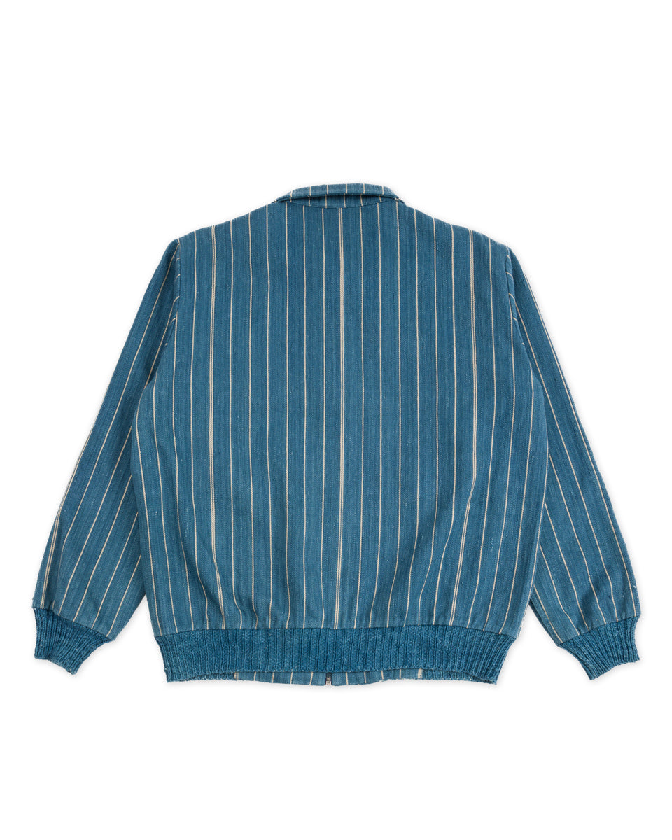 11.11 Nick Bomber - Yarn Dyed Stripe Turquoise Denim - Standard & Strange