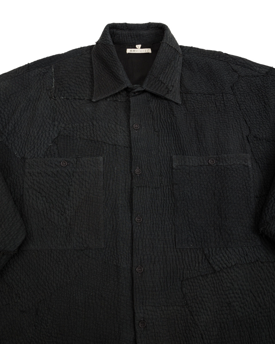 11.11 V Boy Shirt - Black Patchwork - Standard & Strange