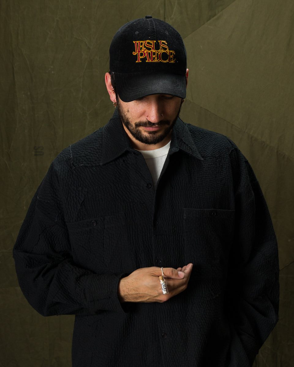 11.11 V Boy Shirt - Black Patchwork - Standard & Strange