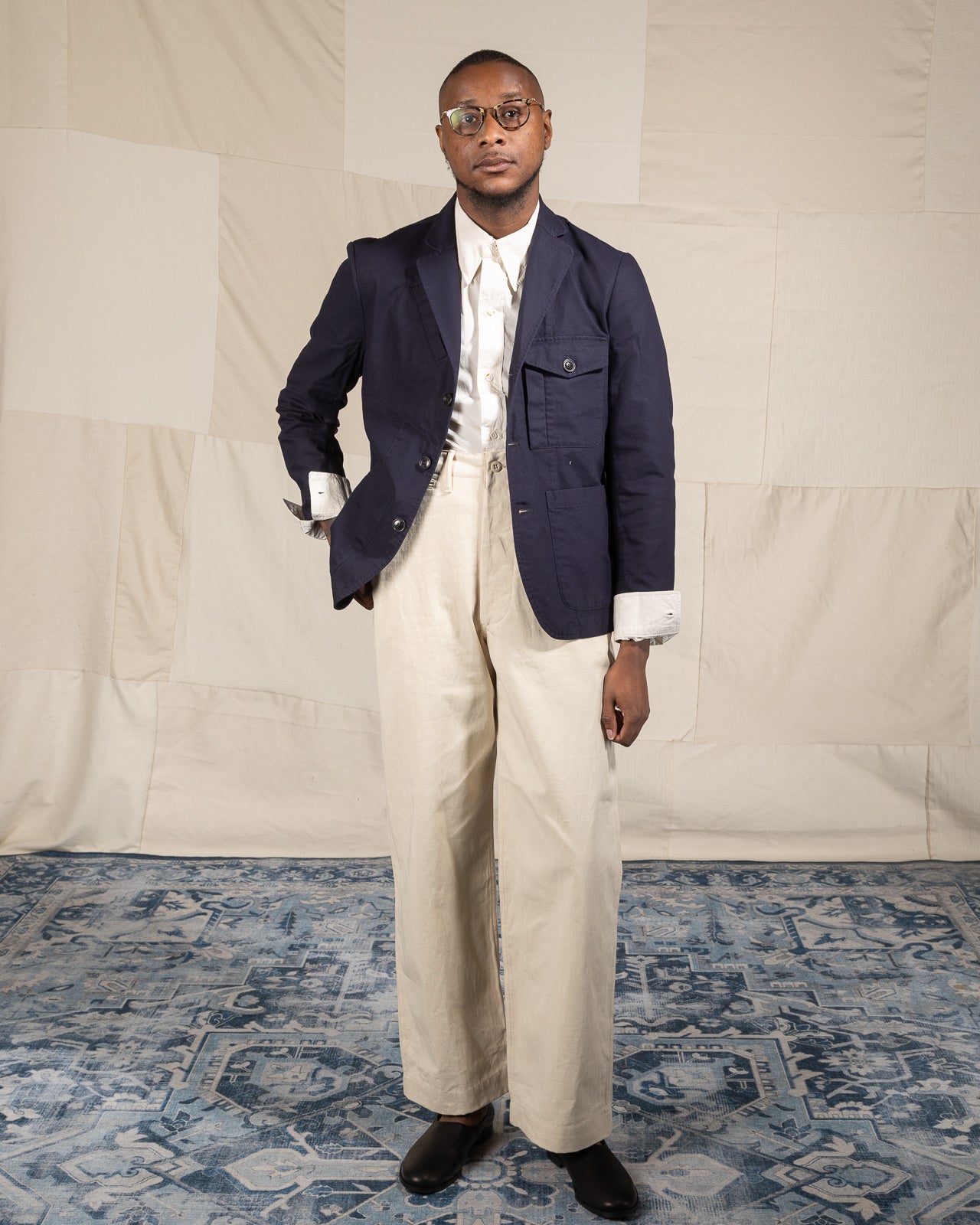 1st PAT-RN Greenwich Jacket - Dark Blue Oxford - Standard & Strange