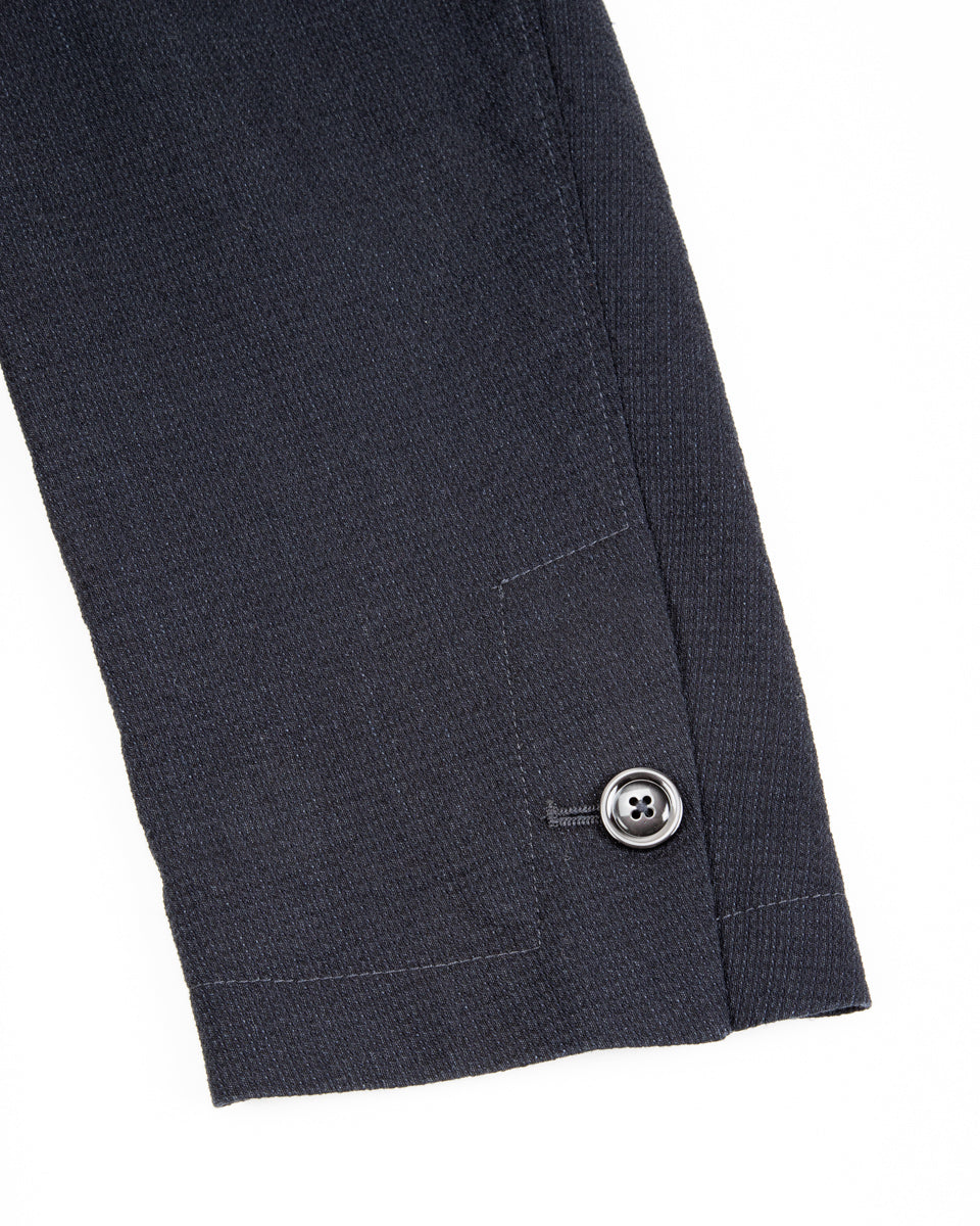 1st PAT-RN Horloger Blazer - Dark Blue Pinpoint Cotton/Linen - Standard & Strange