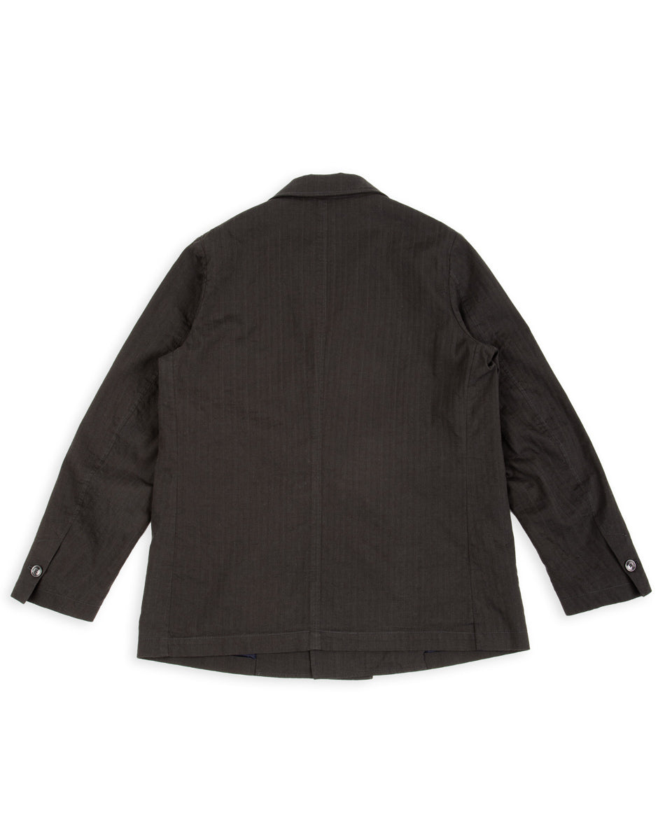 1st PAT-RN Theorem Jacket - Steel Grey Cotton/Linen Herringbone - Standard & Strange
