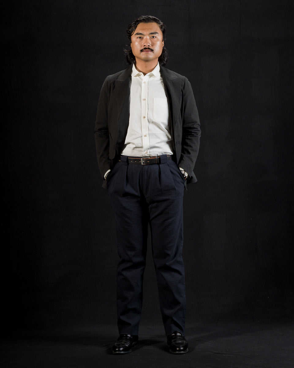 1st PAT-RN Theorem Jacket - Steel Grey Cotton/Linen Herringbone - Standard & Strange