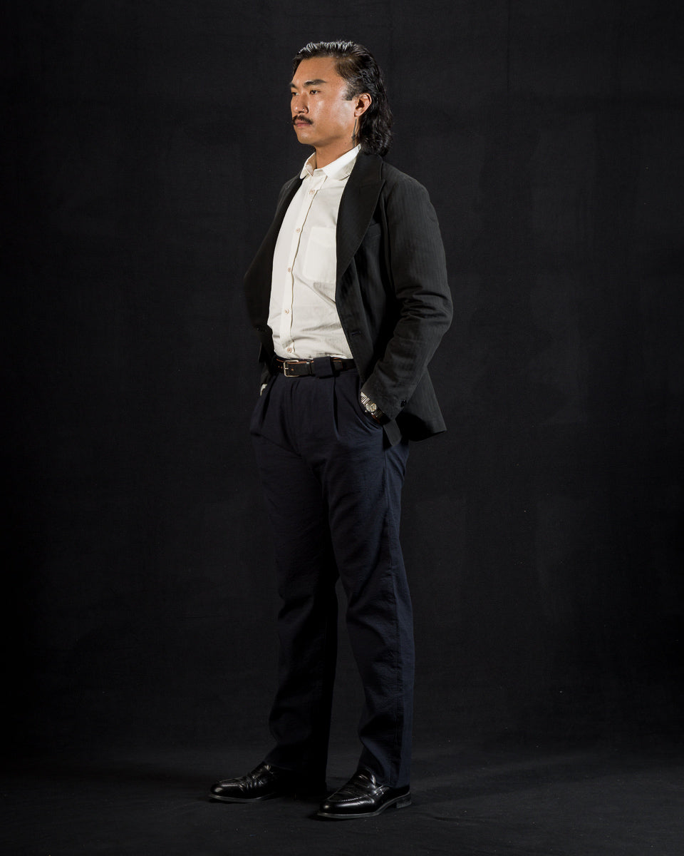 1st PAT-RN Theorem Jacket - Steel Grey Cotton/Linen Herringbone - Standard & Strange