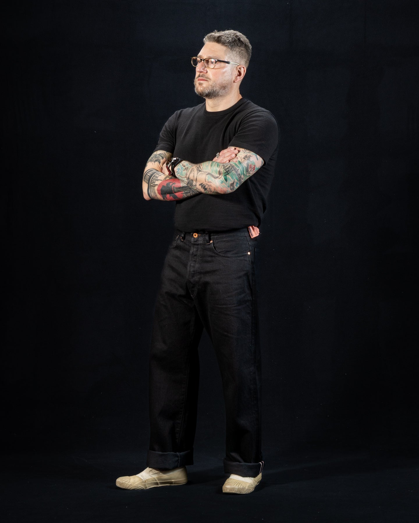 Duke Wide Fit - 14.5 oz Soaked Gunpowder Denim