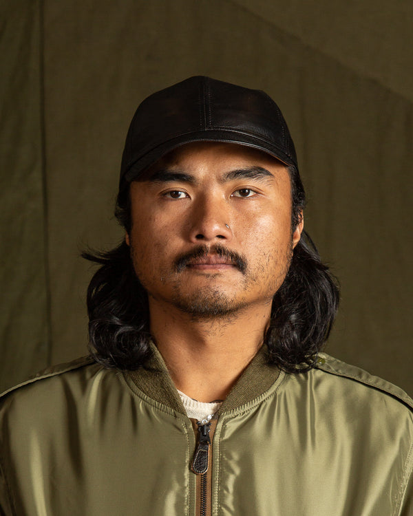 Papa Nui A26 Cap Black Shinki Horsehide Standard & Strange