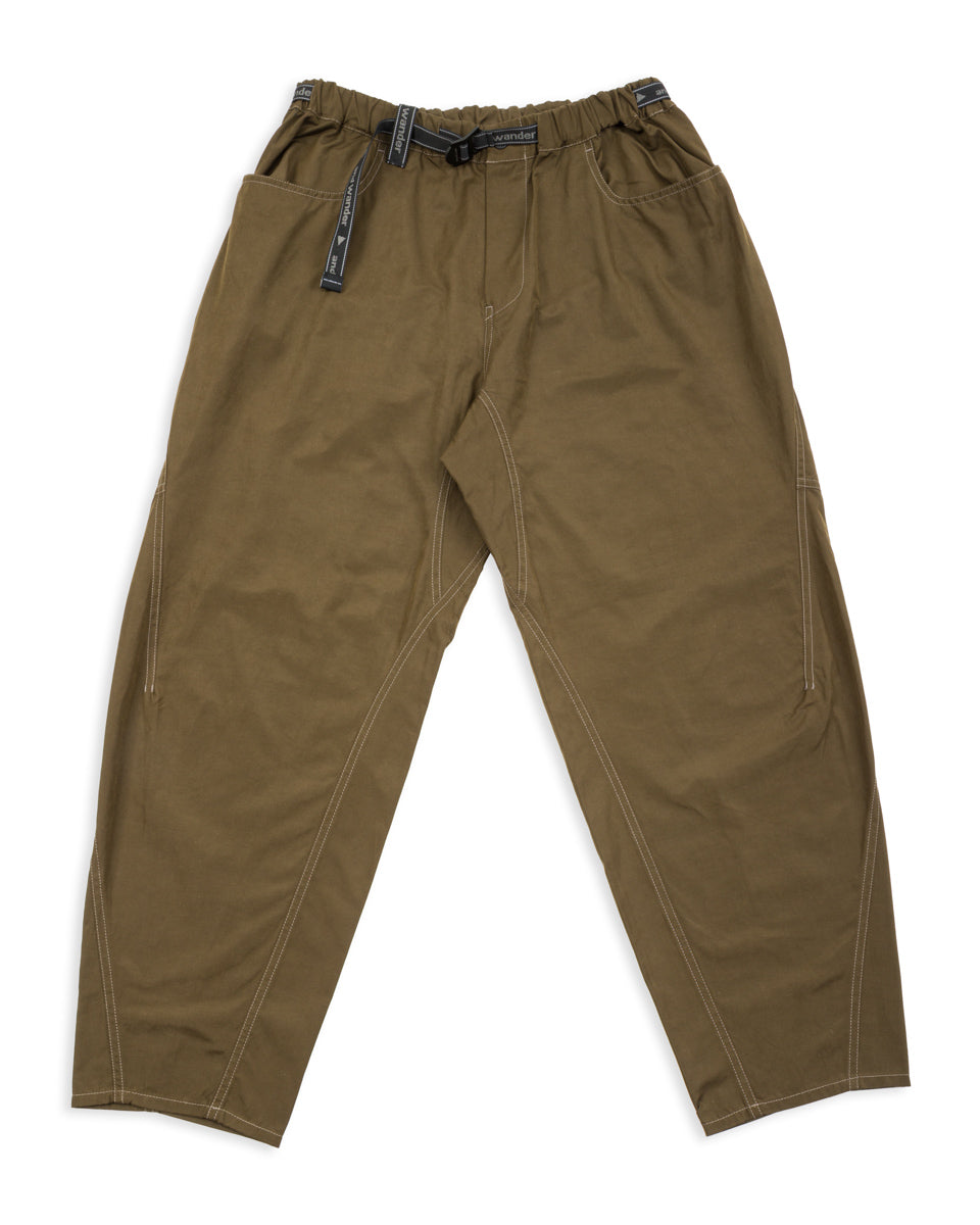 And Wander High Count Cloth Wide Pants - Dark Khaki - Standard & Strange