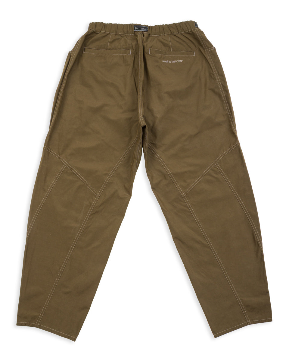 And Wander High Count Cloth Wide Pants - Dark Khaki - Standard & Strange