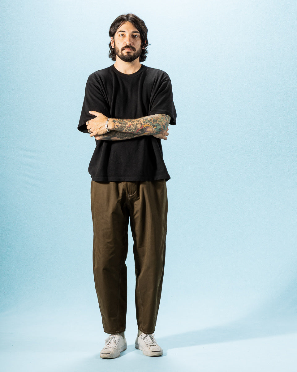 And Wander High Count Cloth Wide Pants - Dark Khaki - Standard & Strange