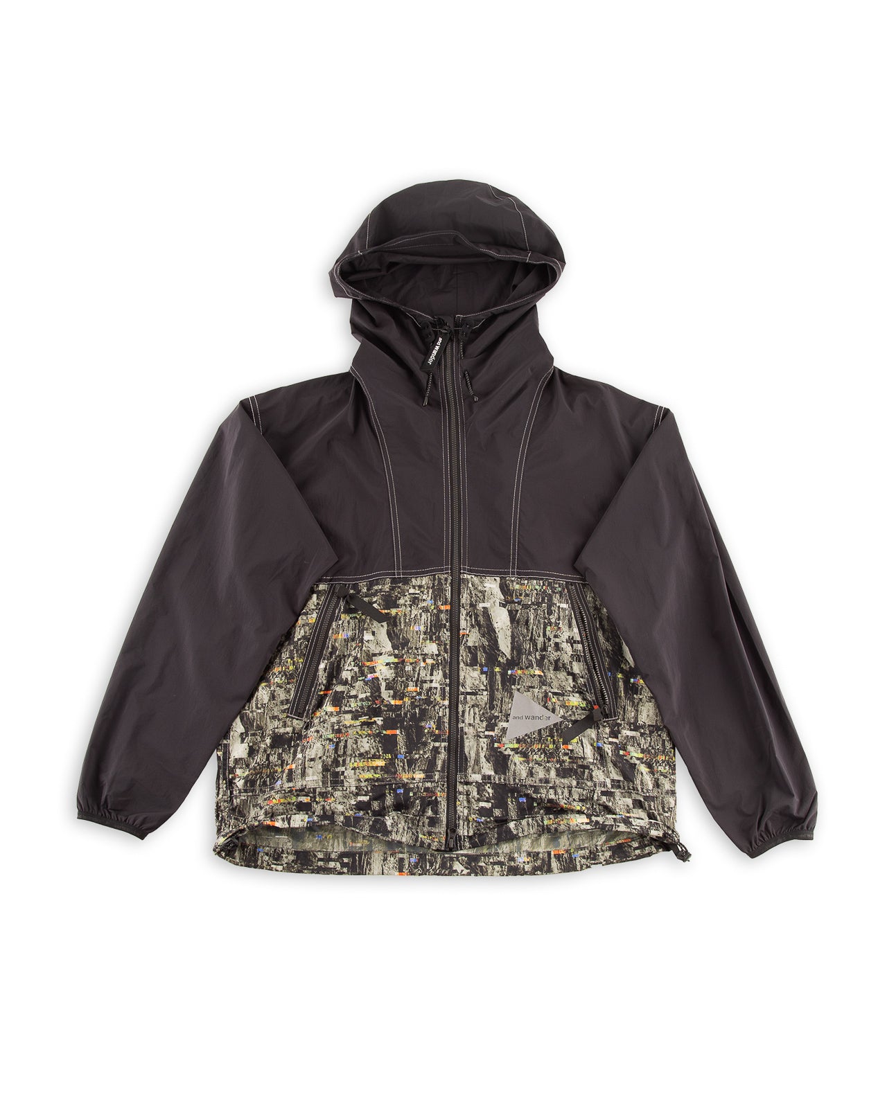 And Wander PERTEX Printed Wind Jacket - Black – Standard & Strange