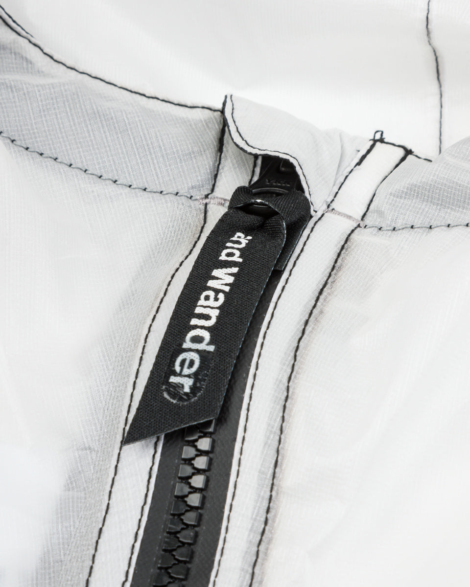 And Wander Sheer Loose Fitting Rain Jacket - White - Standard & Strange