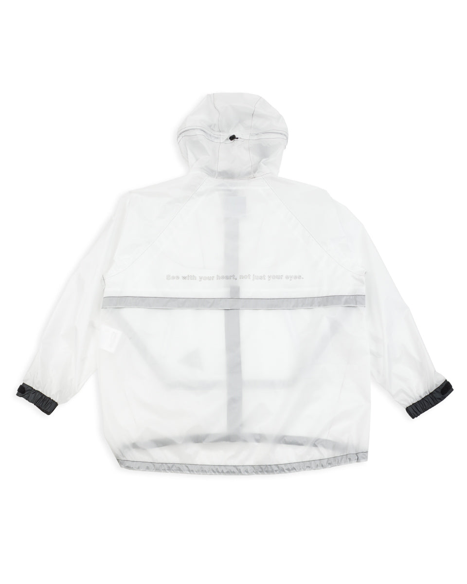 And Wander Sheer Loose Fitting Rain Jacket - White - Standard & Strange