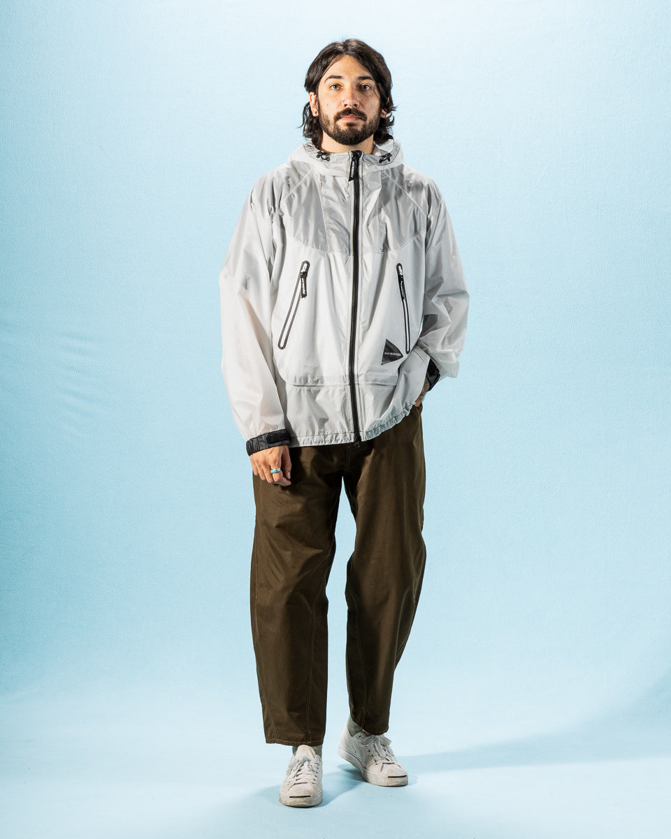 And Wander Sheer Loose Fitting Rain Jacket - White - Standard & Strange