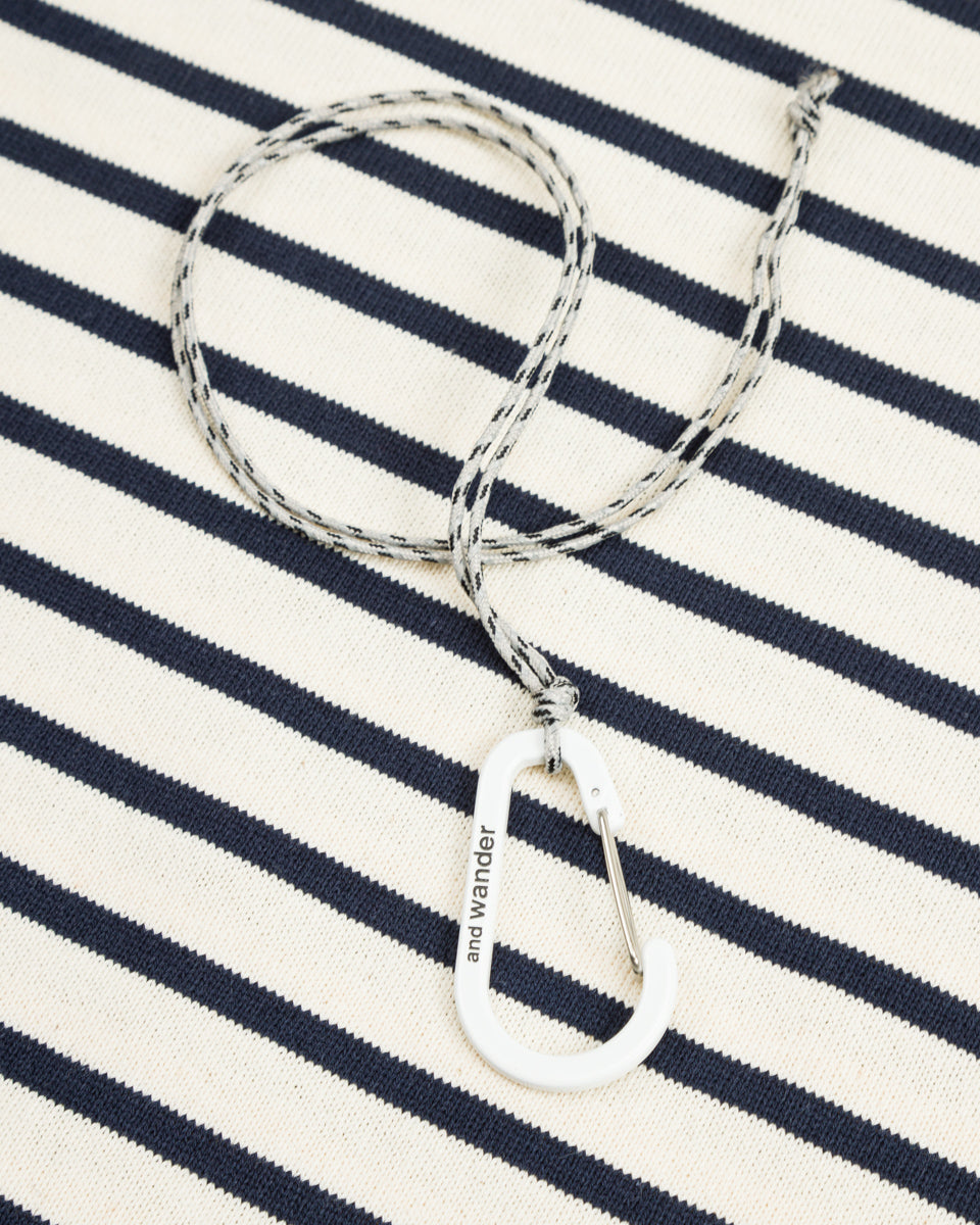 And Wander Stripe Pocket L/S T - Off White Large - Standard & Strange