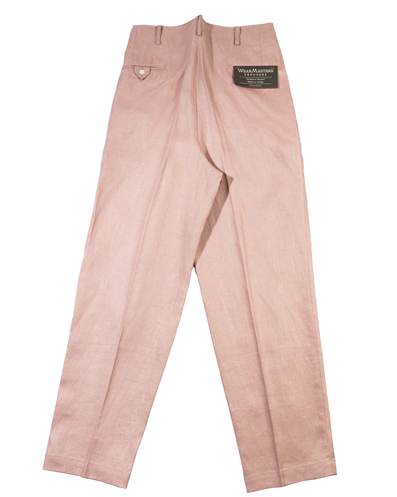 Attractions Double Pleats Linen Trousers - Pink - Standard & Strange