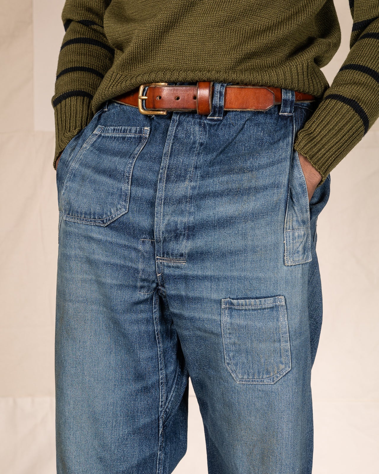 Attractions High Neck Sweater - Olive x Black - Standard & Strange