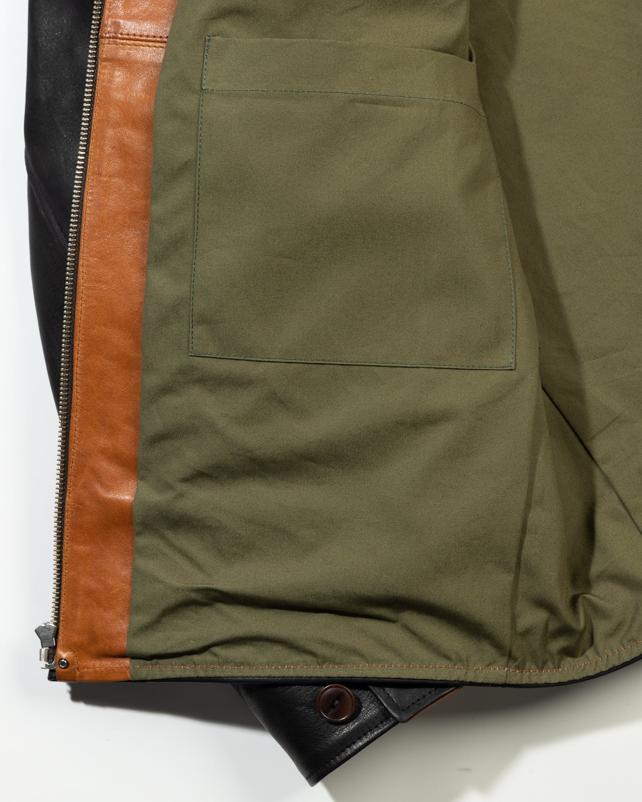 Attractions Horsehide A-1 Zip Jacket - Black / Brown - Standard & Strange