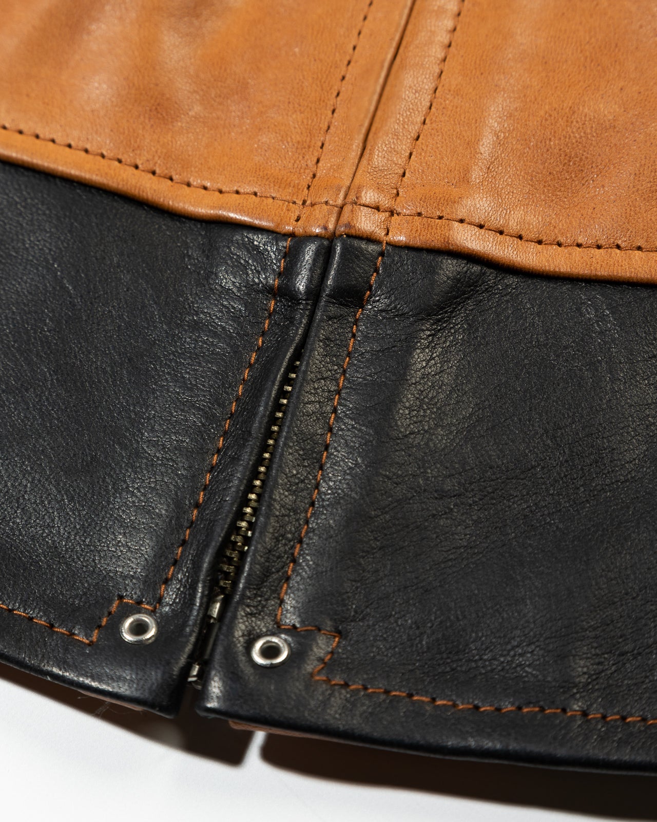 Attractions Horsehide A-1 Zip Jacket - Black / Brown - Standard & Strange