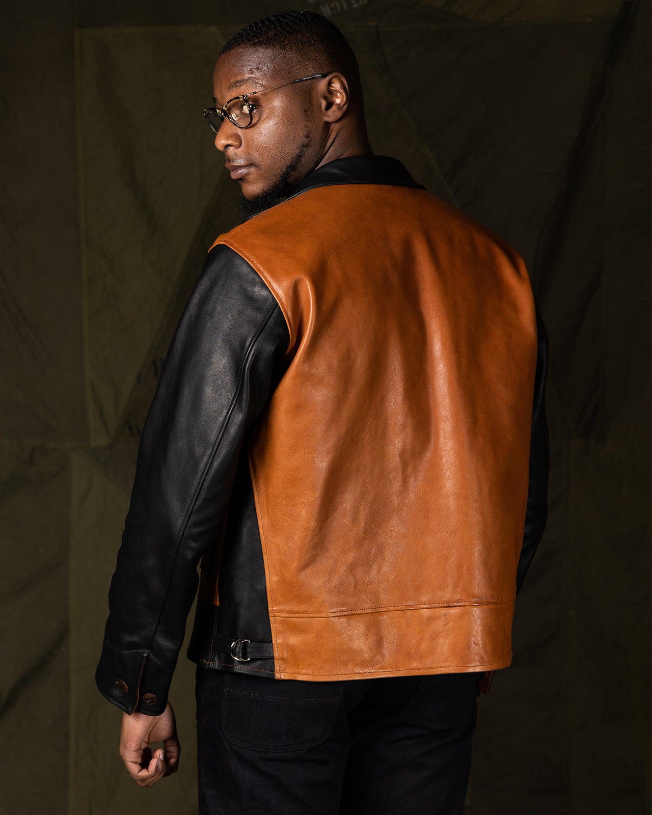 Attractions Horsehide A-1 Zip Jacket - Black / Brown - Standard & Strange