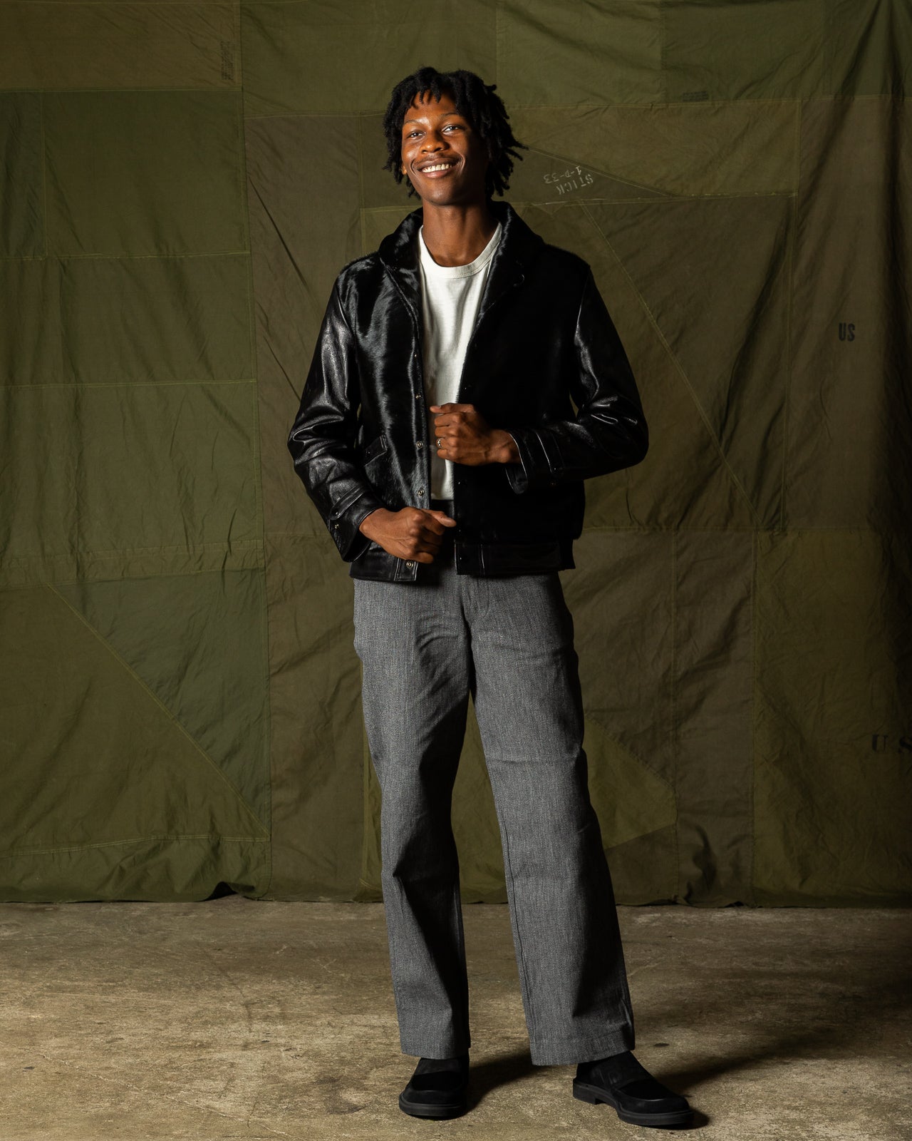 Attractions King Shawl Jacket - Black Hair on Hide - Standard & Strange