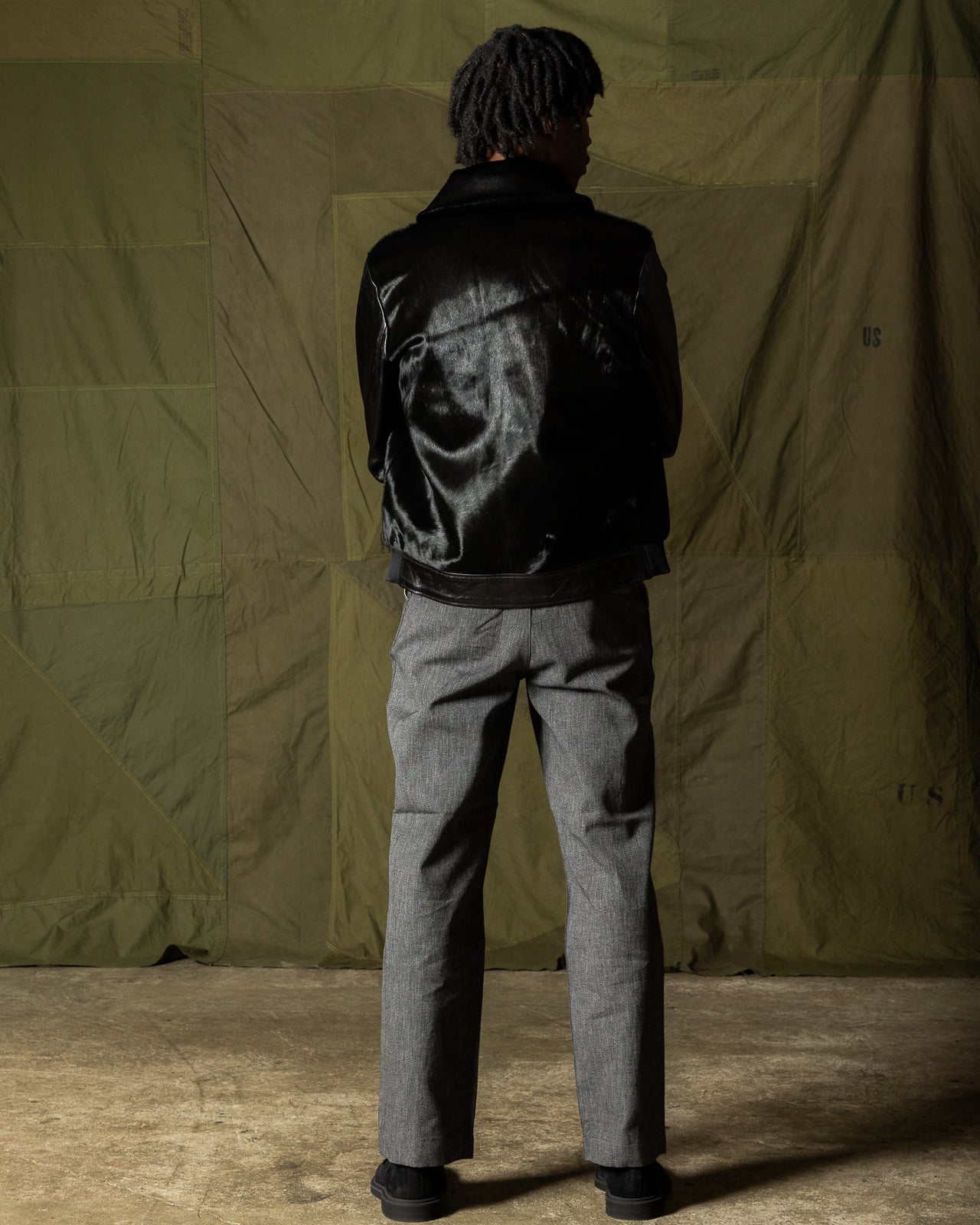 Attractions King Shawl Jacket - Black Hair on Hide - Standard & Strange