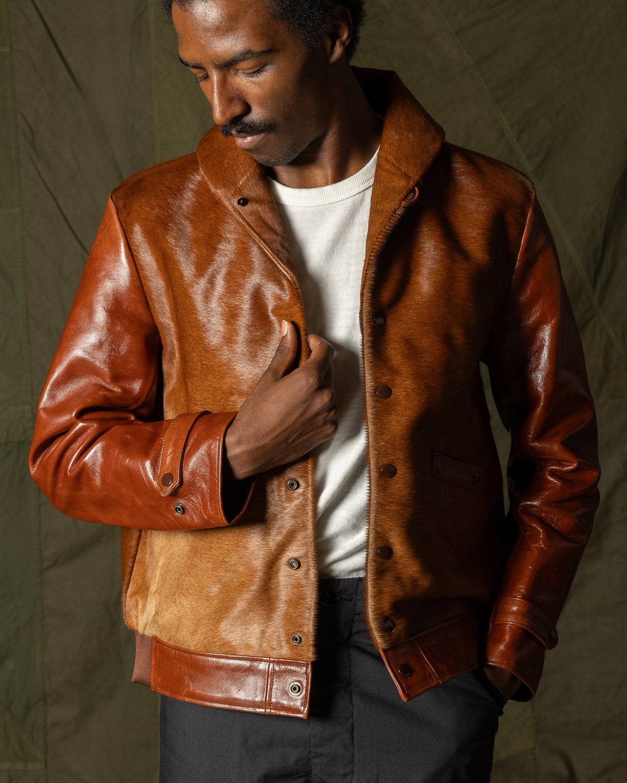 Attractions King Shawl Jacket - Brown Hair on Hide - Standard & Strange