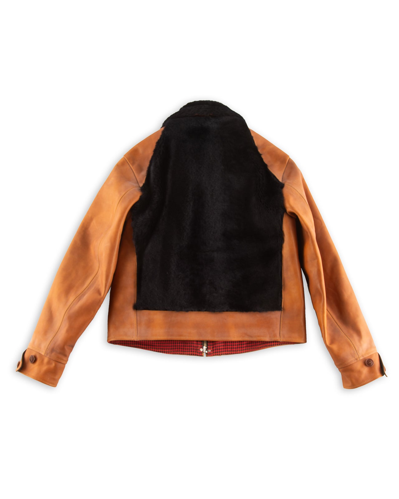 Attractions Limited Guidi Calfskin Grizzly Jacket - Brown x Navy - Standard & Strange