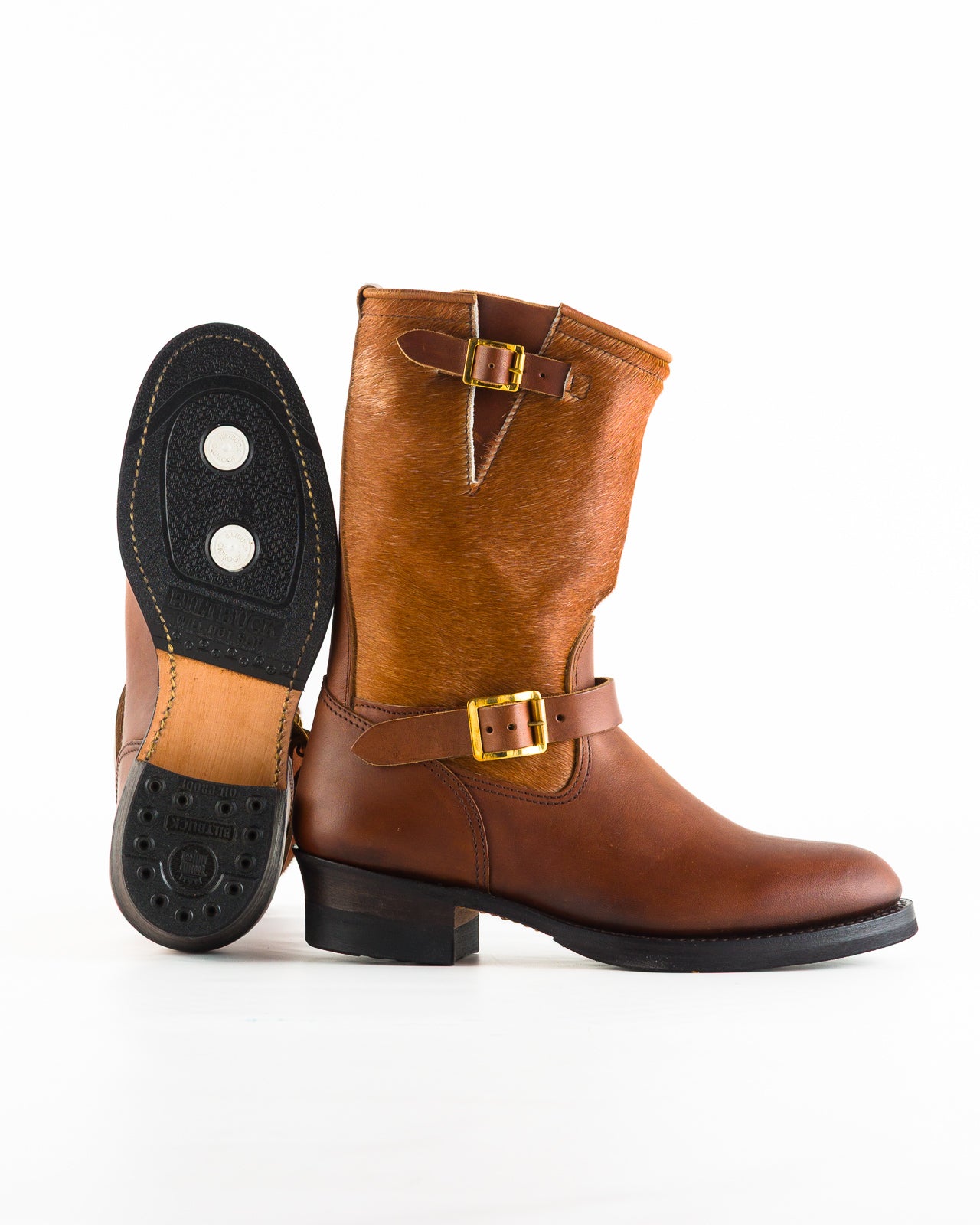 Attractions S&S x Attractions 444 Engineer Boot - Brown Horsehair - Standard & Strange