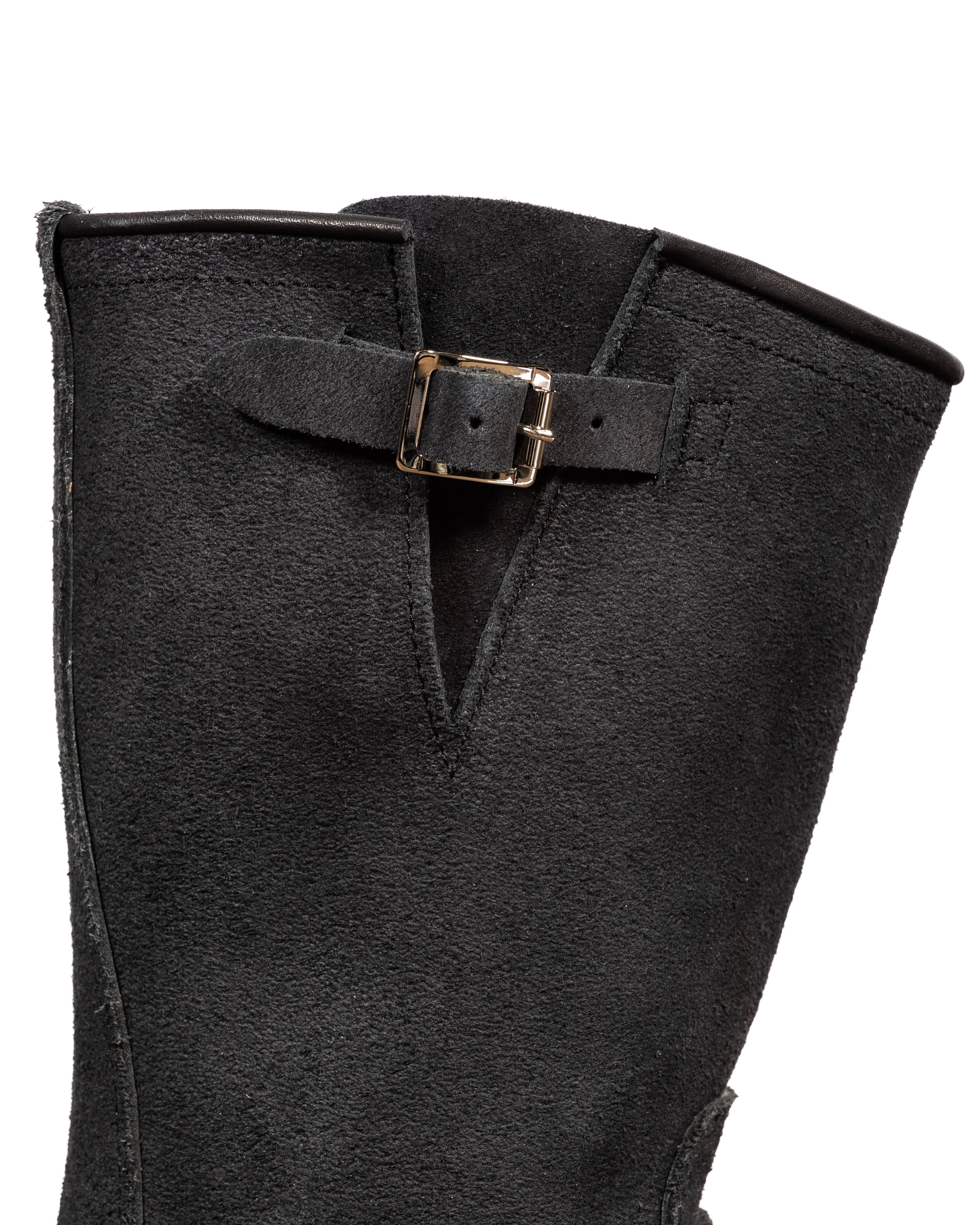 Attractions Suede Engineer Boot - Black - Standard & Strange