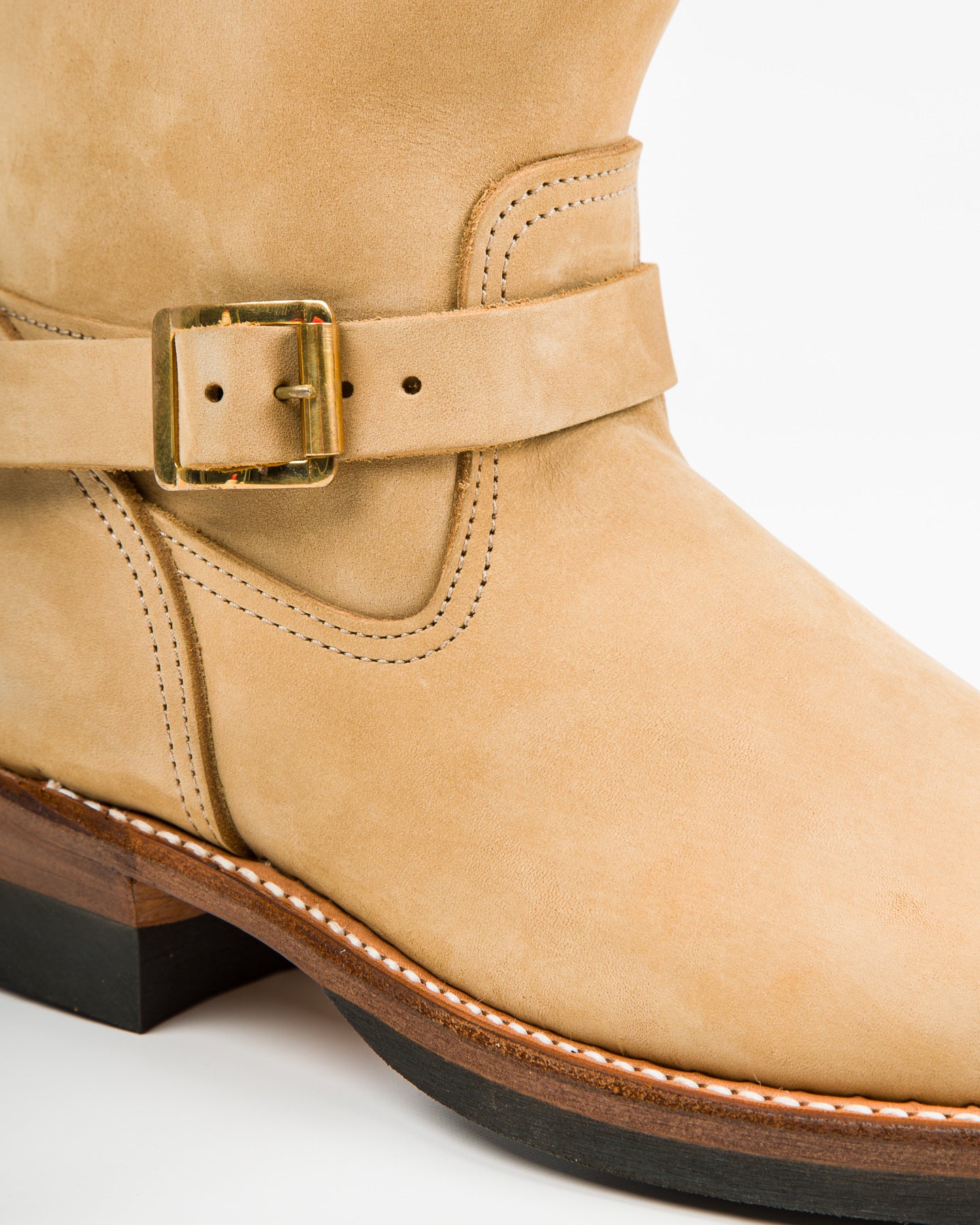 Attractions Suede Engineer Boot - Sand Beige Nubuck - Standard & Strange