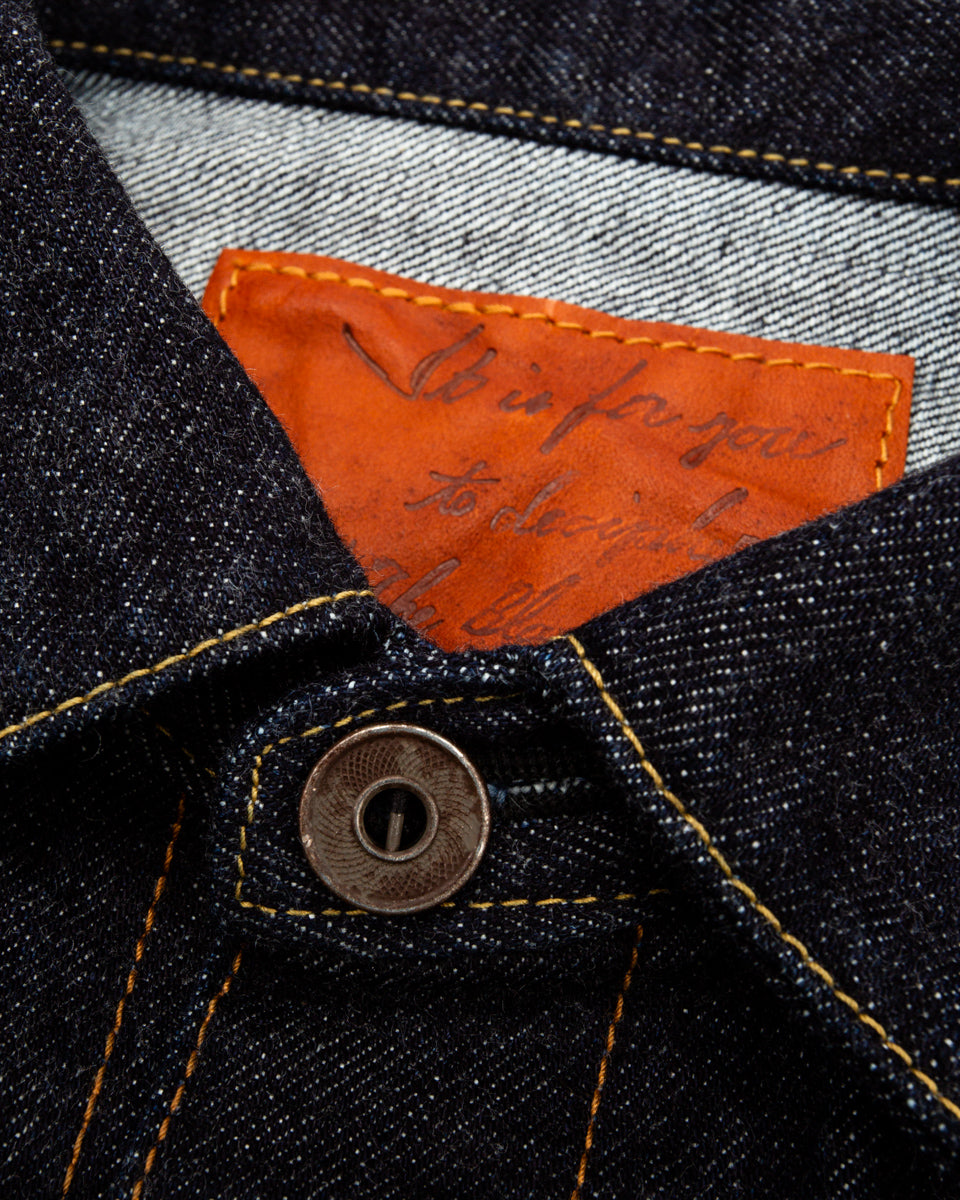 Black Sign 14oz Indigo Denim Pleats Jacket - Standard & Strange