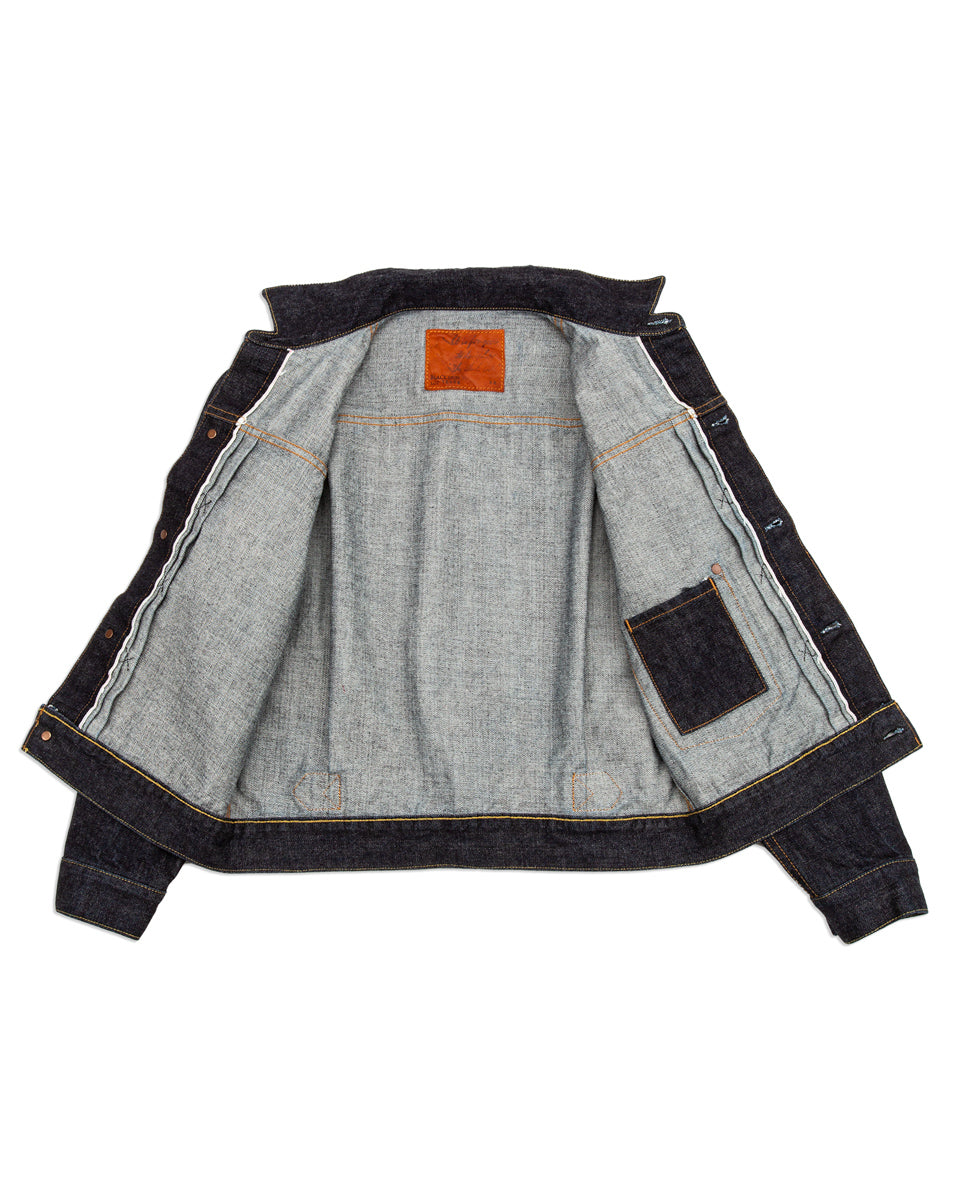 Black Sign 14oz Indigo Denim Pleats Jacket - Standard & Strange