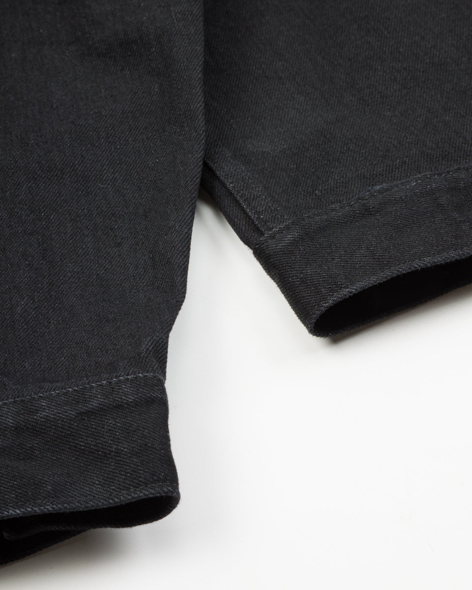 Black Sign 15oz Black Denim Pleats Jacket - Standard & Strange