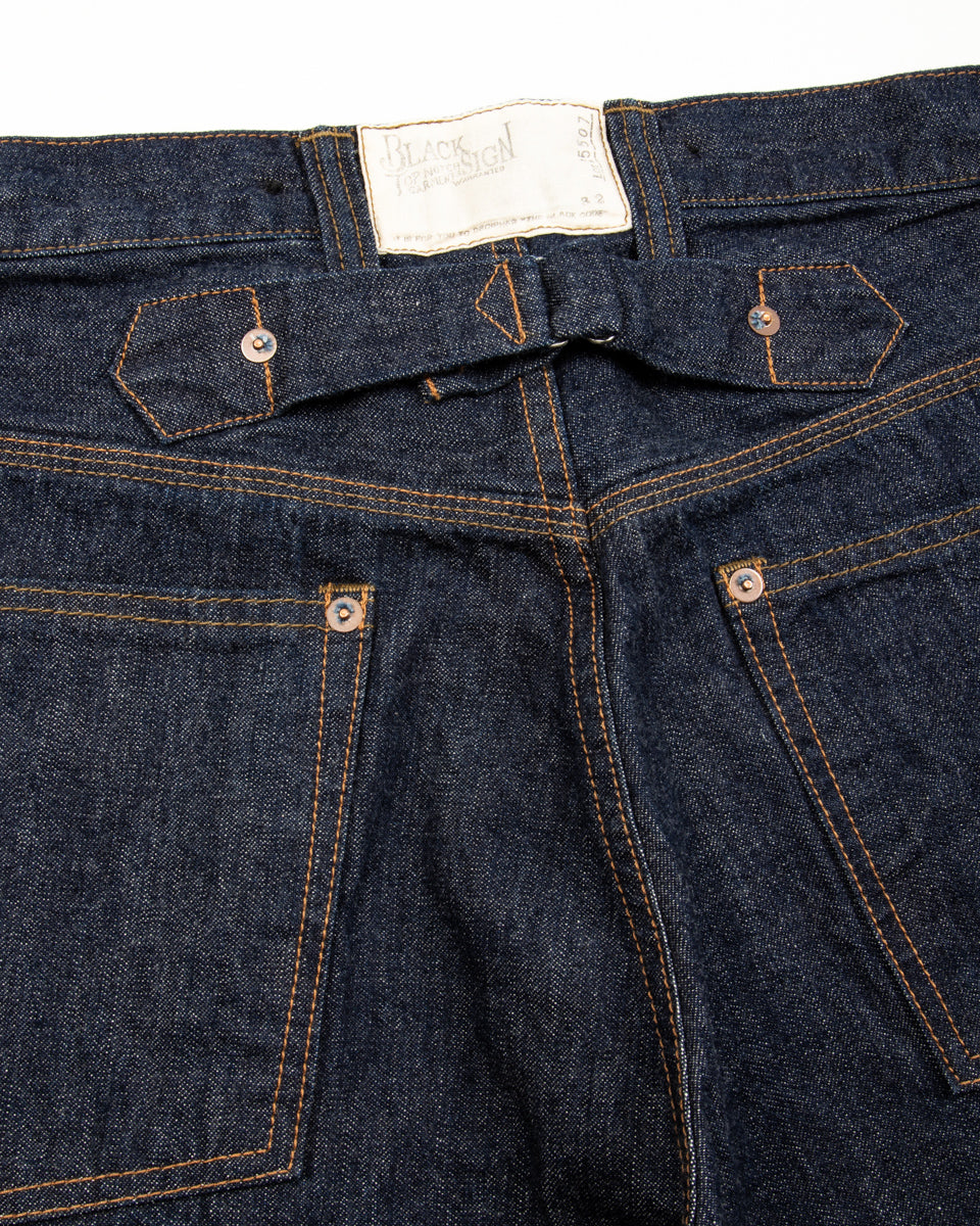 Black Sign 1920s 10.5 oz Dockery Waist-Overalls - Dark Indigo - Standard & Strange