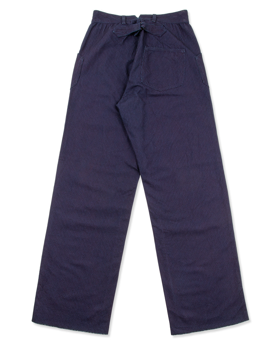 Black Sign 1920s "Sashiko" Montgomery Trousers - Deep Indigo - Standard & Strange