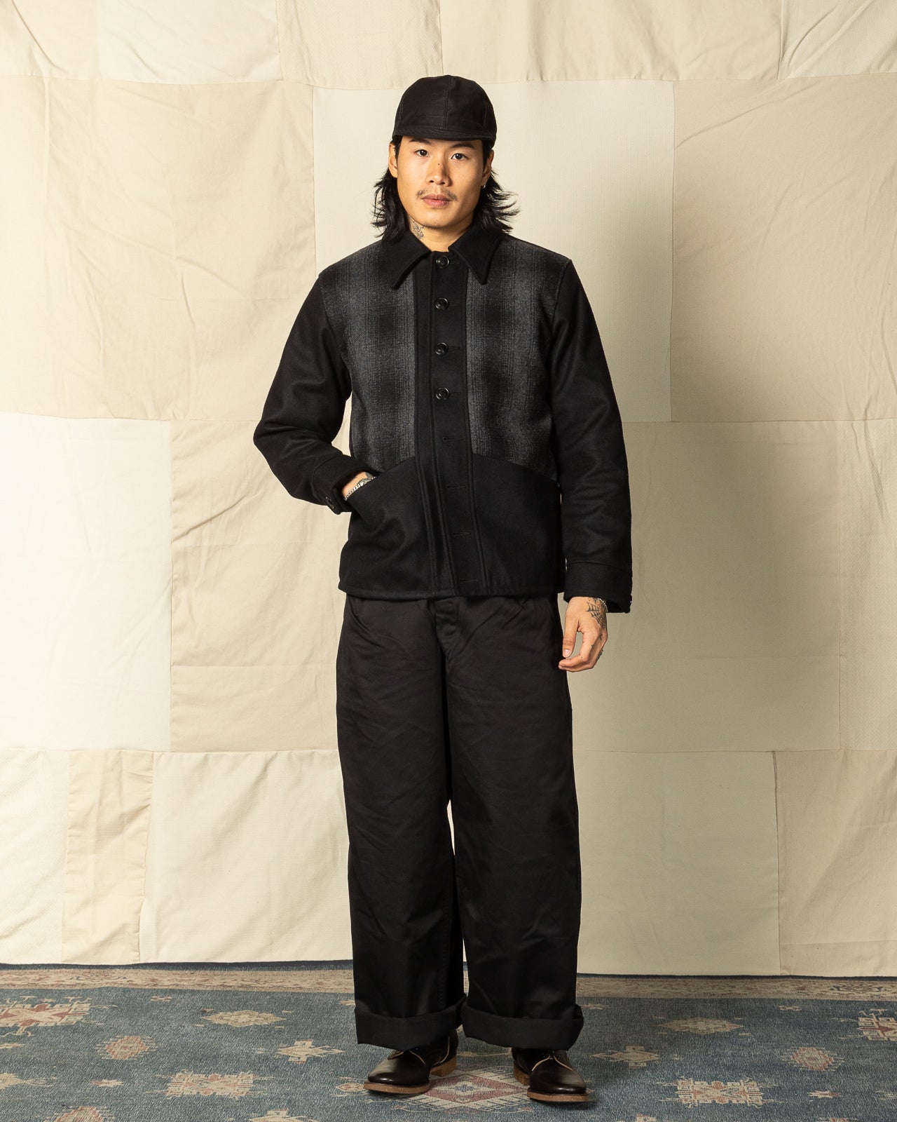 Black Sign 1930s 2-Tone Sports Jacket - Rat Gray Ombre Check - Standard & Strange