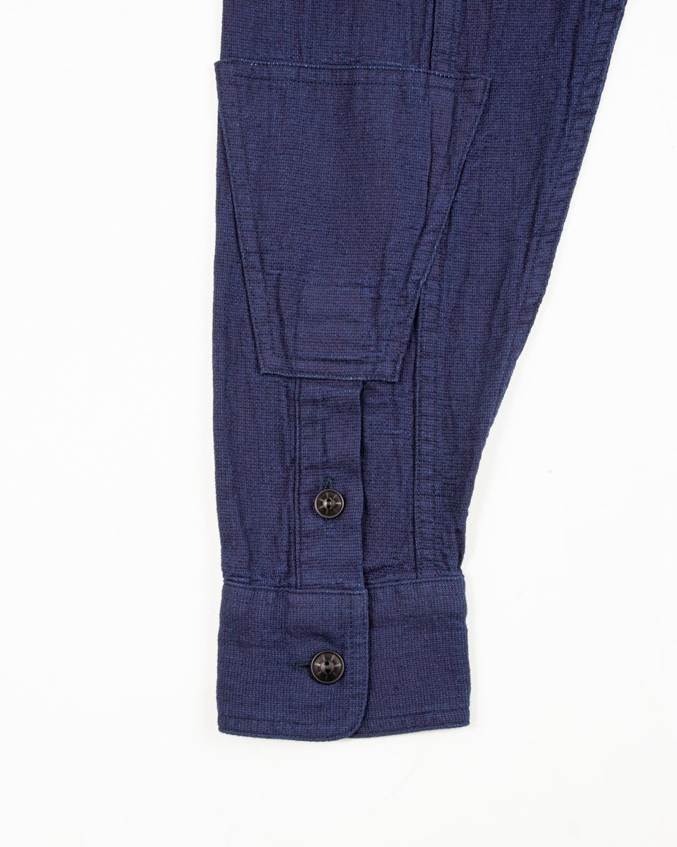 Black Sign 1930s 5.5oz Indigo Dobby Solder Shirt - Dark Indigo - Standard & Strange