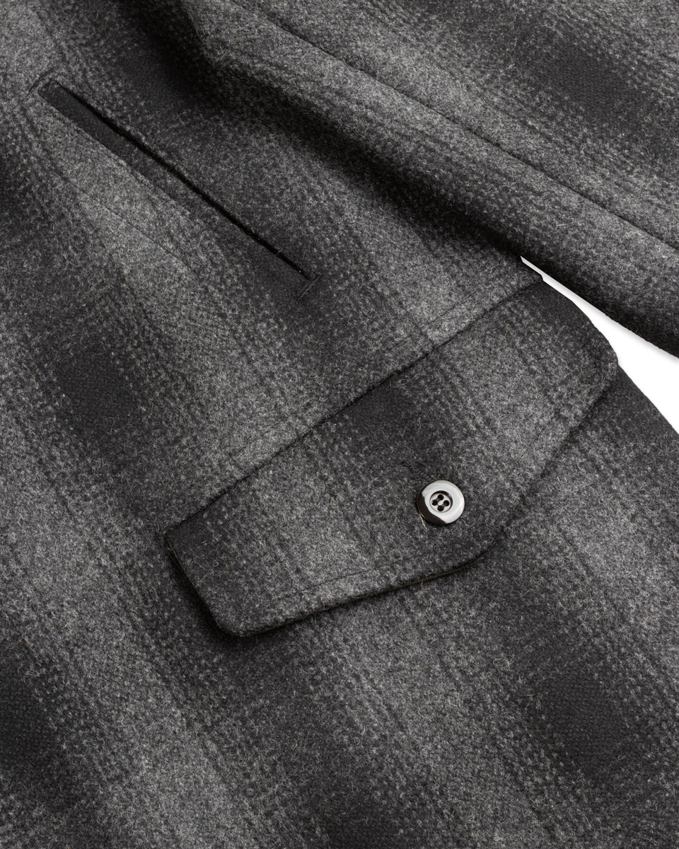 Black Sign 1940s 2-Way Field Jacket - Rat Gray Ombre Check - Standard & Strange