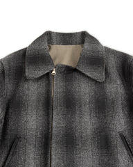 Black Sign 1940s 2-Way Field Jacket - Rat Gray Ombre Check - Standard & Strange