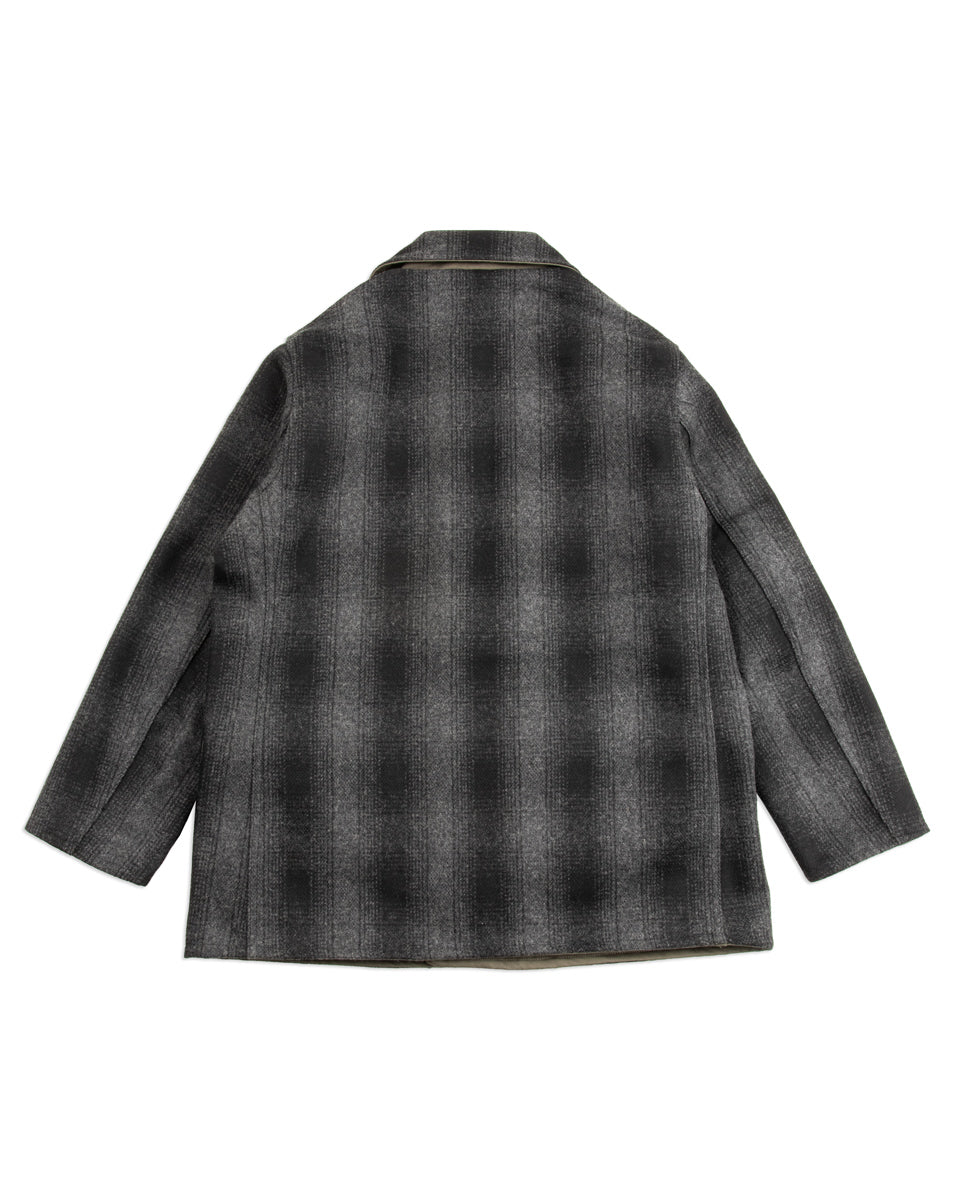 Black Sign 1940s 2-Way Field Jacket - Rat Gray Ombre Check - Standard & Strange