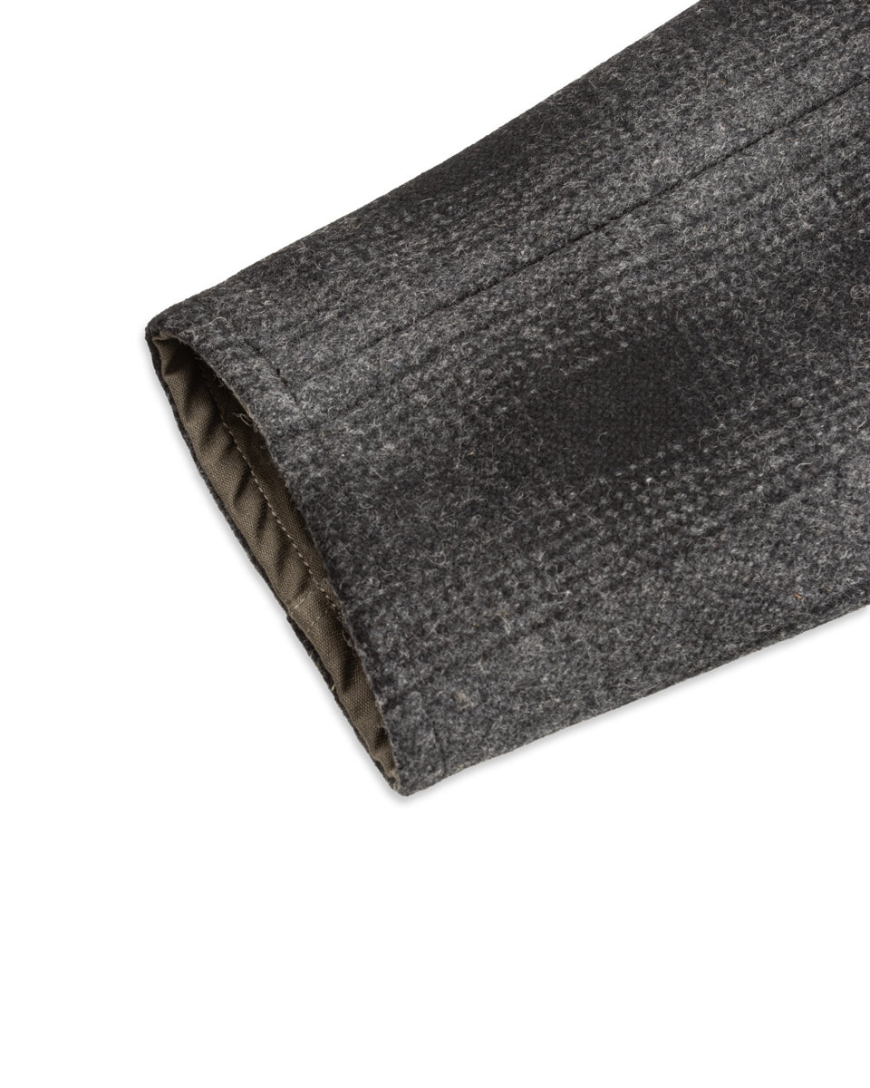 Black Sign 1940s 2-Way Field Jacket - Rat Gray Ombre Check - Standard & Strange