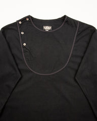 Black Sign 3/4 Sleeve Double Breasted Underwear - Midnight Black - Standard & Strange