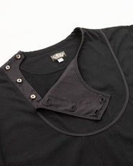 Black Sign 3/4 Sleeve Double Breasted Underwear - Midnight Black - Standard & Strange