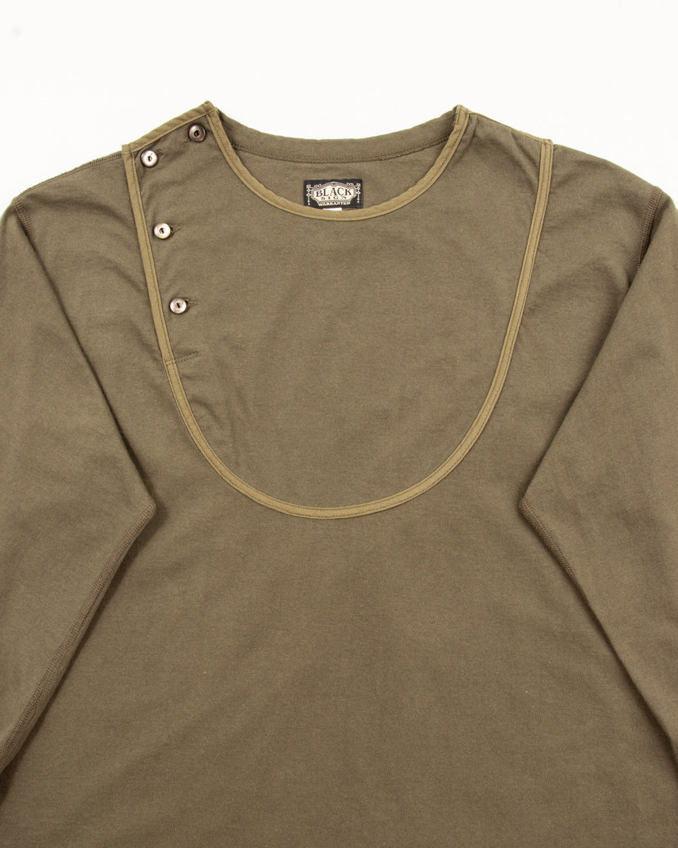 Black Sign 3/4 Sleeve Double Breasted Underwear - Soldier Green - Standard & Strange