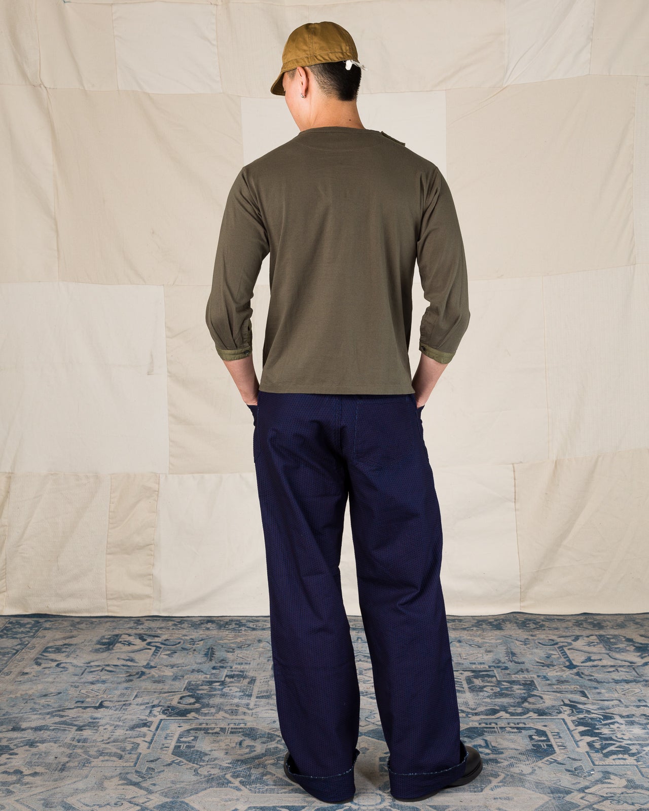 Black Sign 3/4 Sleeve Double Breasted Underwear - Soldier Green - Standard & Strange