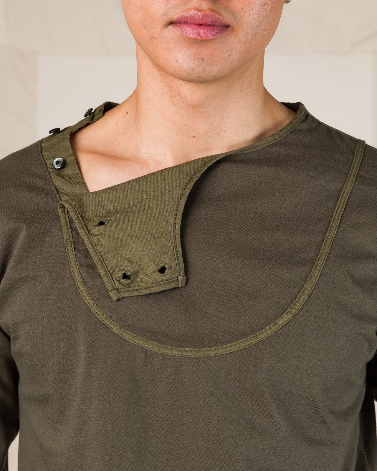 Black Sign 3/4 Sleeve Double Breasted Underwear - Soldier Green - Standard & Strange