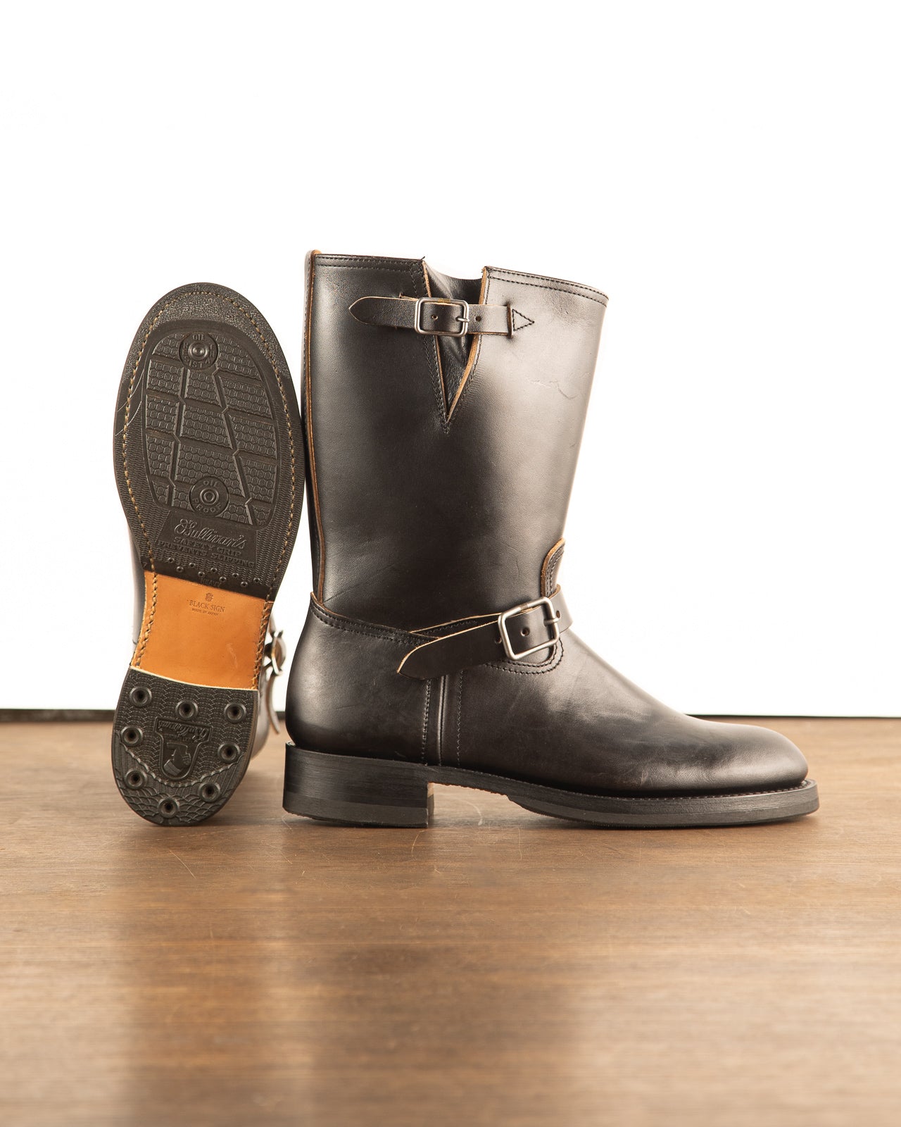 Black Sign BS 11" Aviator Boots w/ Separate Biltrite Rubber - Black - Standard & Strange